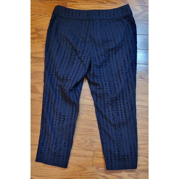 Ann Taylor LOFT Riviera Pants Cropped Blue Cotton Blend Sz 6 Petite - Picture 5 of 14